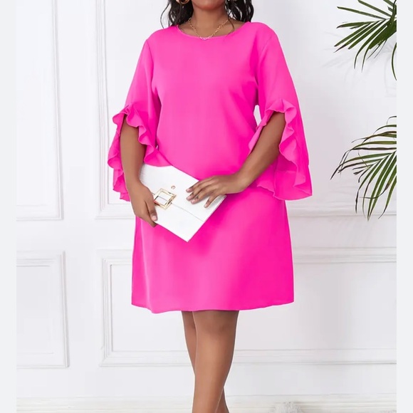 Amazon Dresses & Skirts - Hot pink shift dress size 2x